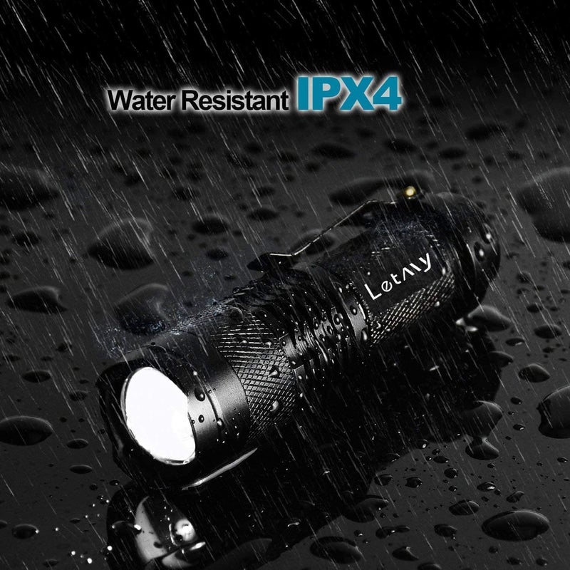 LETMY Tactical Flashlight, Super Bright LED Mini Flashlights with Belt Clip, Zoomable, 3 Modes, Waterproof - Best EDC Flashlight for Gift, Hiking, Camping, Hurricane & Power Outage (2 Pack) - Image 4